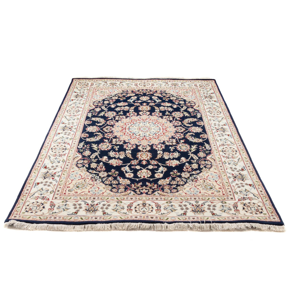 Orientalny dywan - Nain - Indus - 200 x 134 cm - ciemnoniebieski