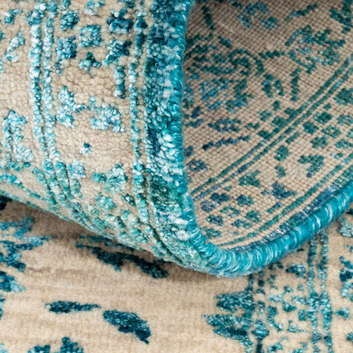 Designerski dywan - 188 x 136 cm - turkusowy