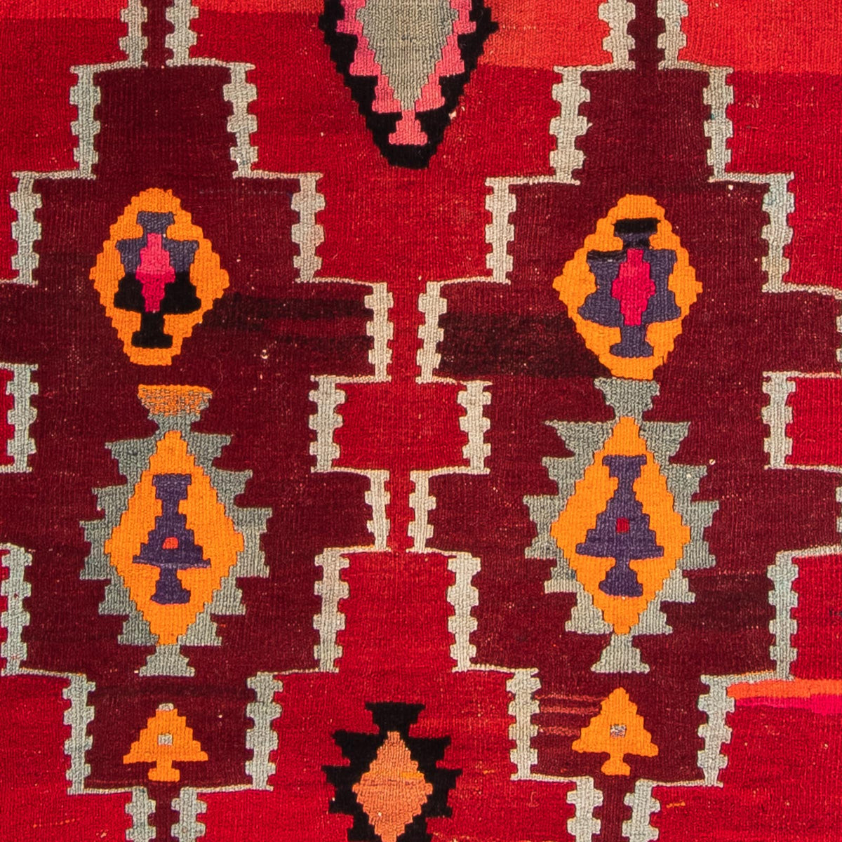 Dywan Kelim - Stary - 280 x 155 cm - wielokolorowy