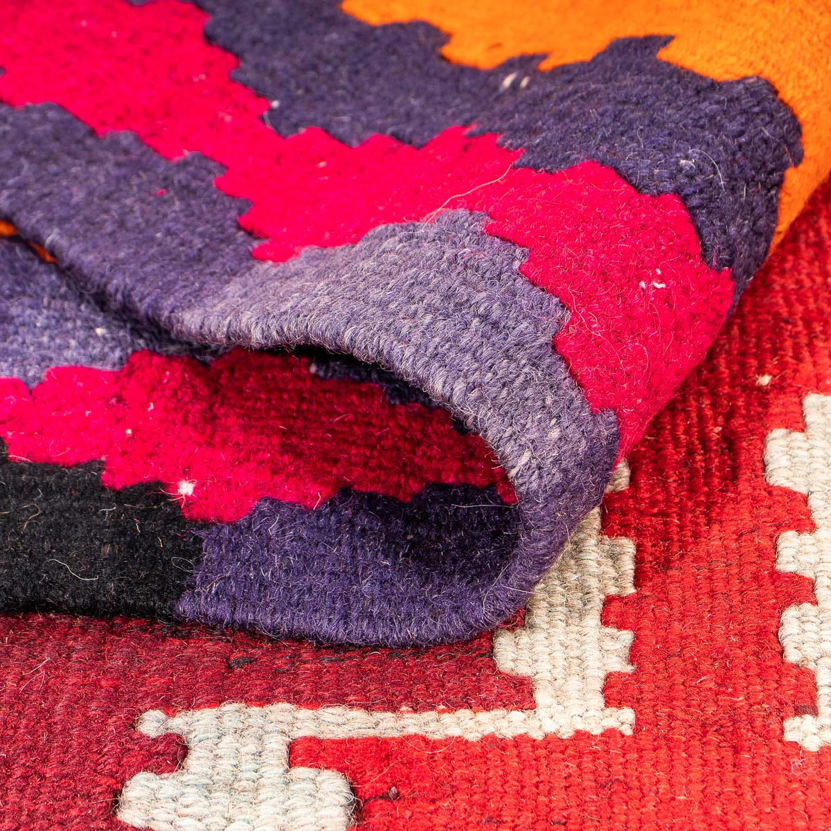 Dywan Kelim - Stary - 280 x 155 cm - wielokolorowy