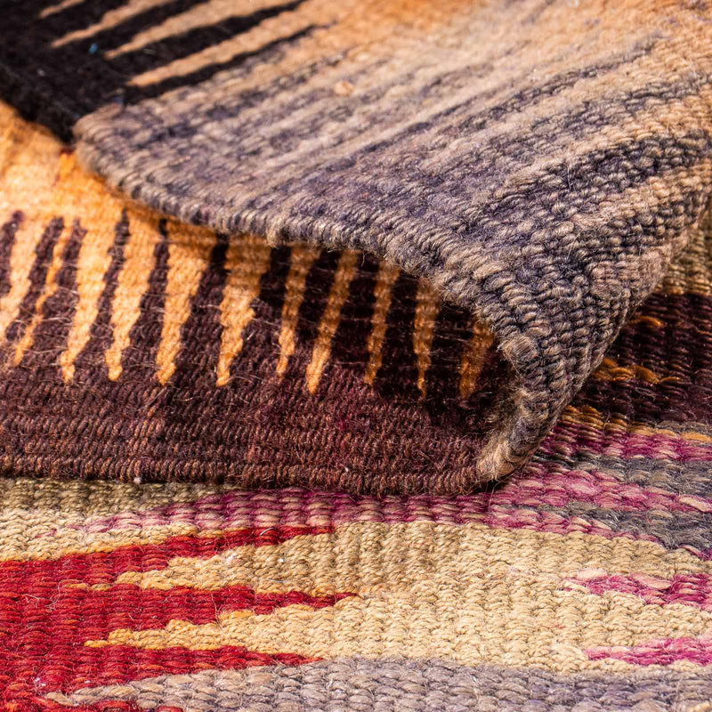 Biegacz Dywan Kelim - Stary - 305 x 105 cm - wielokolorowy