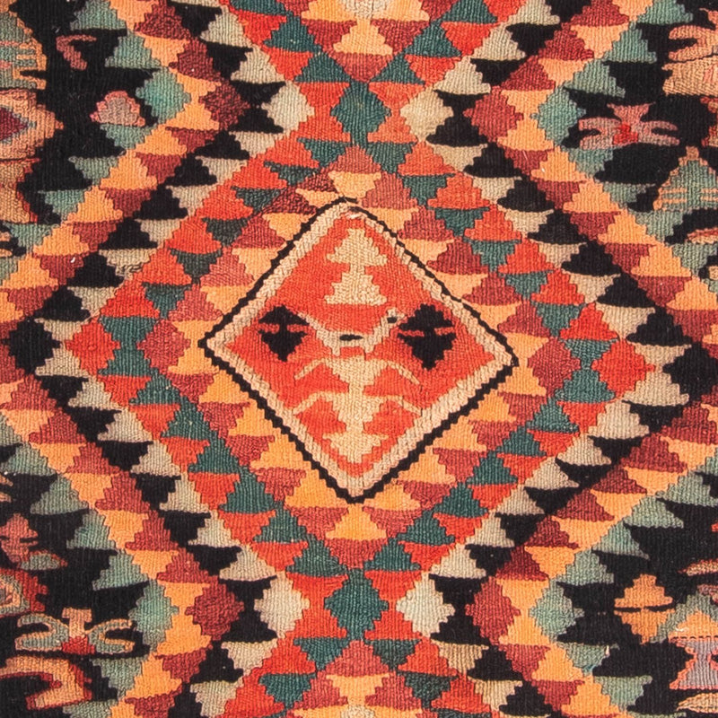 Dywan Kelim - Stary - 260 x 130 cm - wielokolorowy