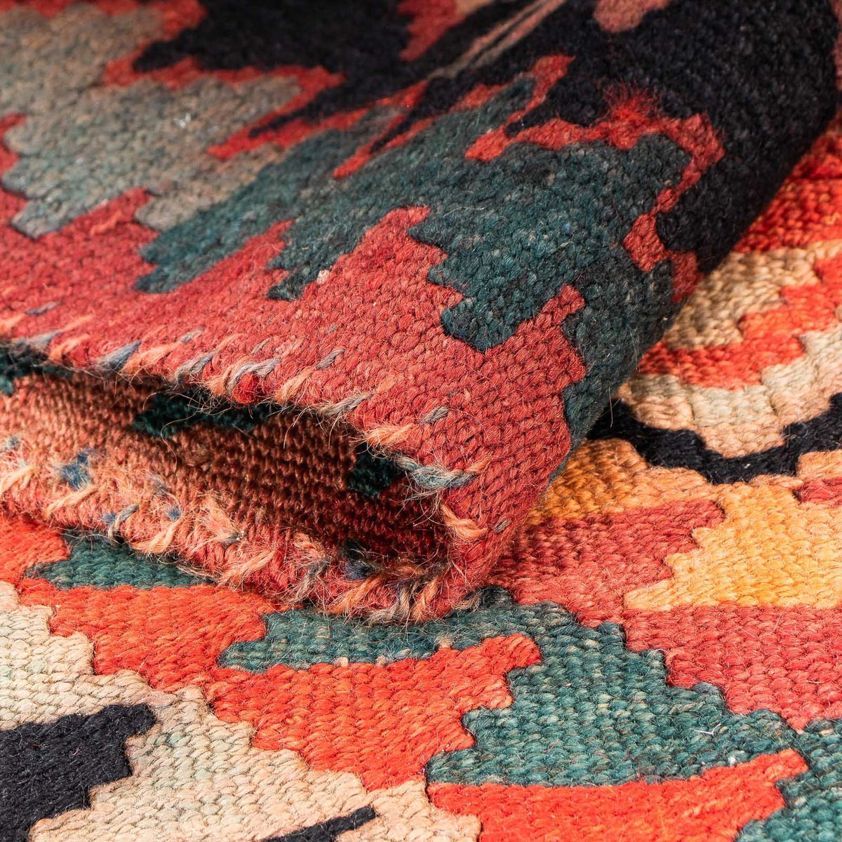 Dywan Kelim - Stary - 260 x 130 cm - wielokolorowy