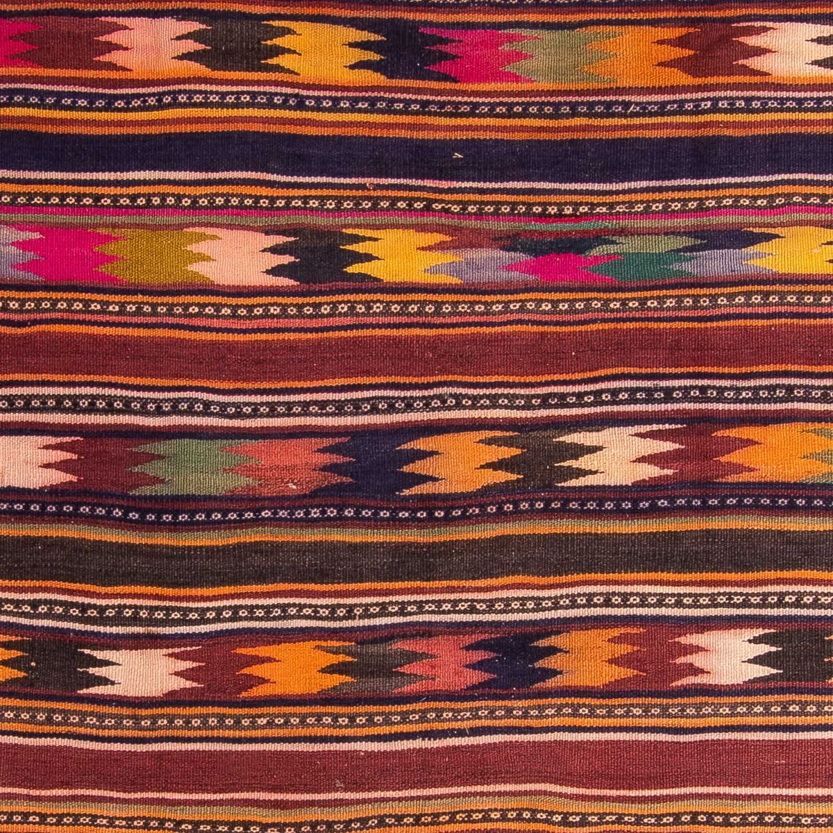 Dywan Kelim - Stary - 260 x 195 cm - wielokolorowy