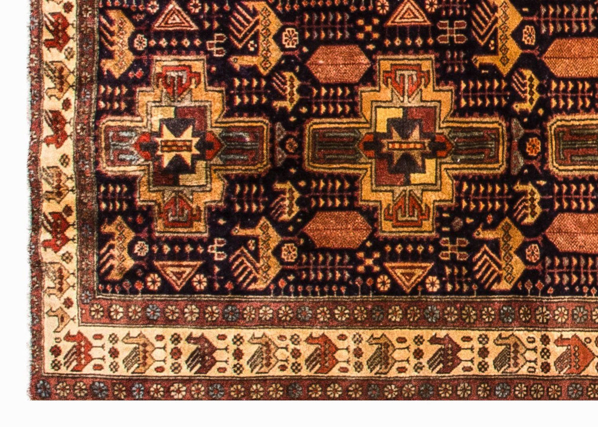 Biegacz Perski dywan - Nomadyczny - 326 x 98 cm - ciemnoniebieski