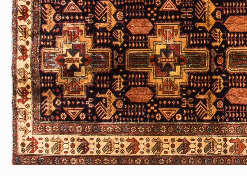 Biegacz Perski dywan - Nomadyczny - 326 x 98 cm - ciemnoniebieski