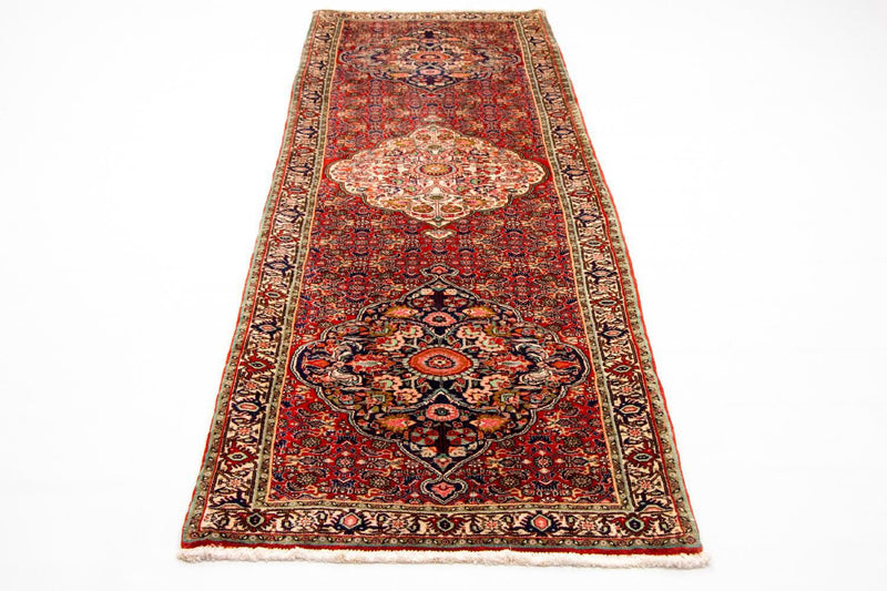Biegacz Perski dywan - Bijar - Royal - 294 x 86 cm - czerwony