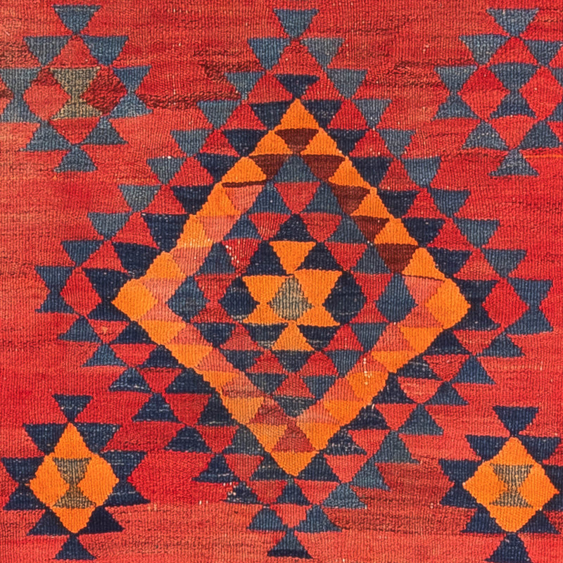 Biegacz Dywan Kelim - Stary - 220 x 195 cm - wielokolorowy