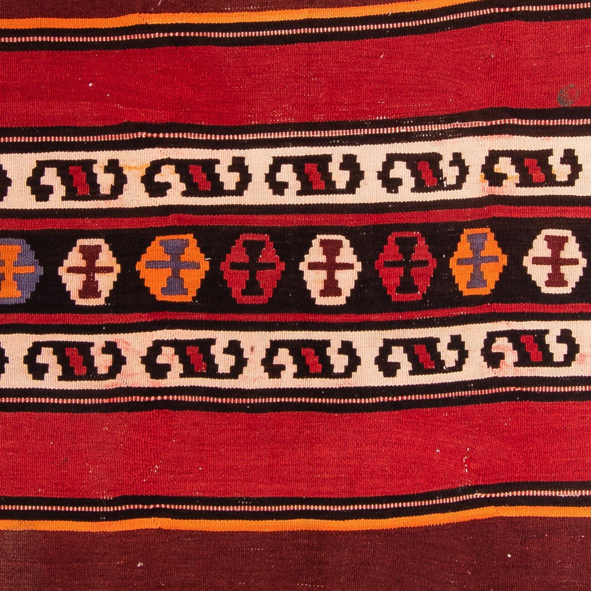 Biegacz Dywan Kelim - Stary - 330 x 150 cm - wielokolorowy