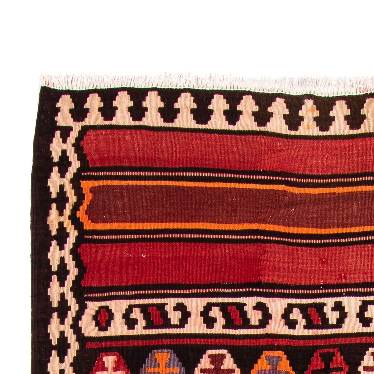 Biegacz Dywan Kelim - Stary - 330 x 150 cm - wielokolorowy