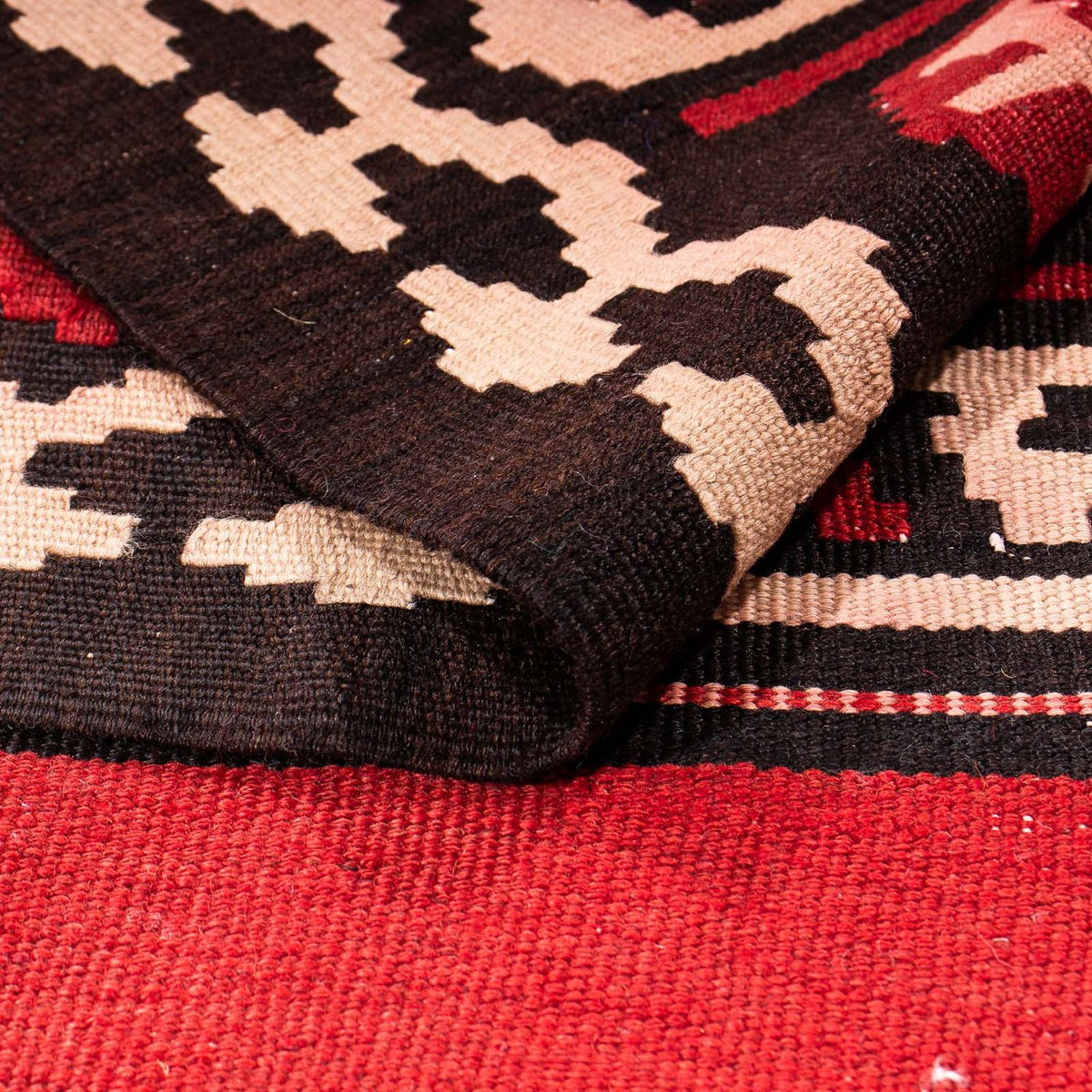 Biegacz Dywan Kelim - Stary - 330 x 150 cm - wielokolorowy