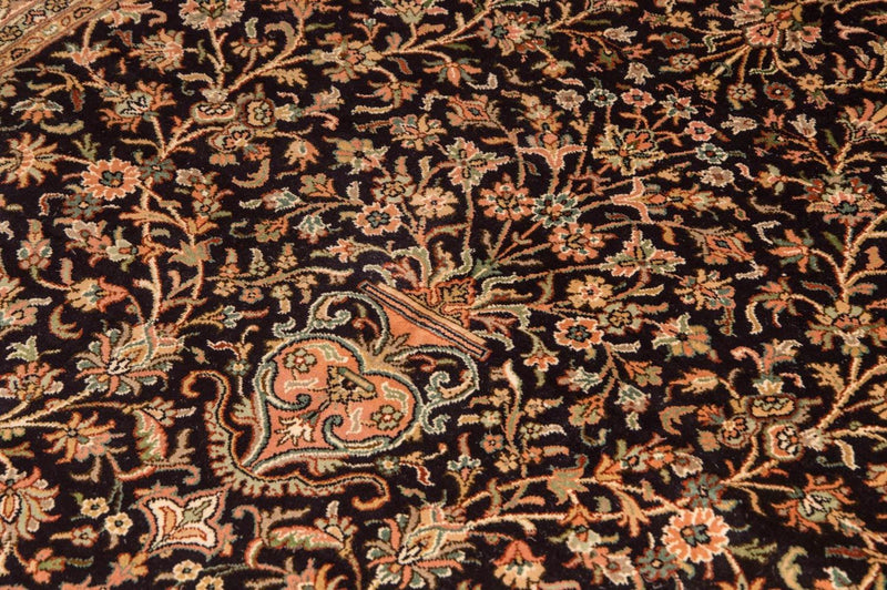 Jedwabny dywan - Kashmir Silk - 190 x 127 cm - ciemnoniebieski
