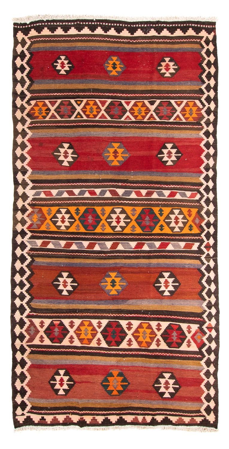 Biegacz Dywan Kelim - Stary - 300 x 160 cm - wielokolorowy
