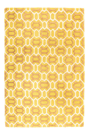 Dywan wełniany - 260 x 180 cm - żółty