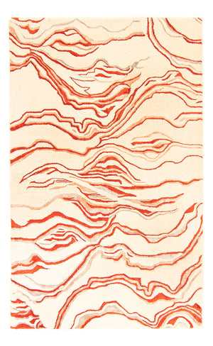 Designerski dywan - 244 x 151 cm - beżowy