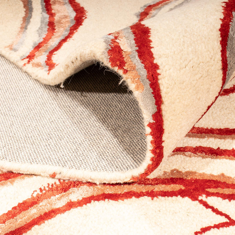 Designerski dywan - 244 x 151 cm - beżowy