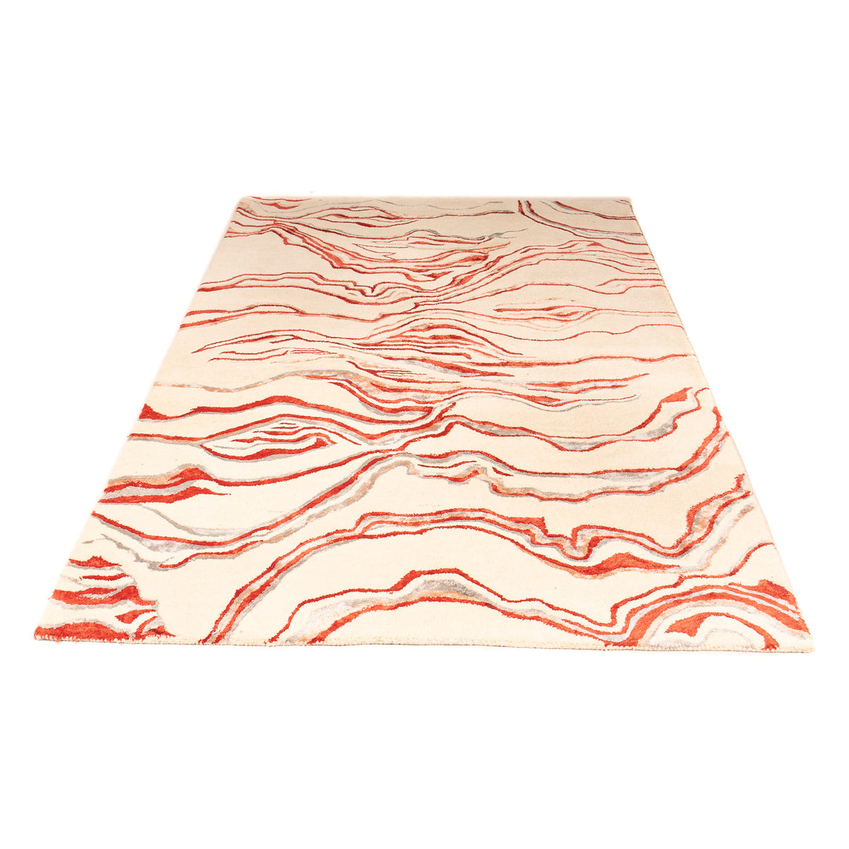 Designerski dywan - 244 x 151 cm - beżowy