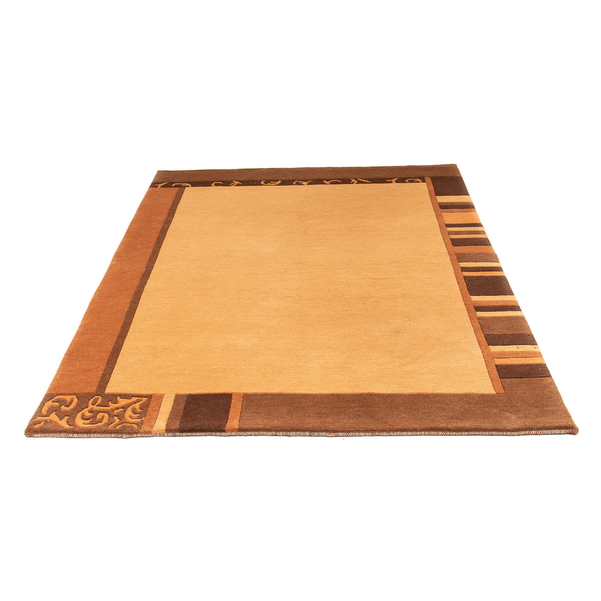 Dywan z Nepalu - 194 x 142 cm - brązowy