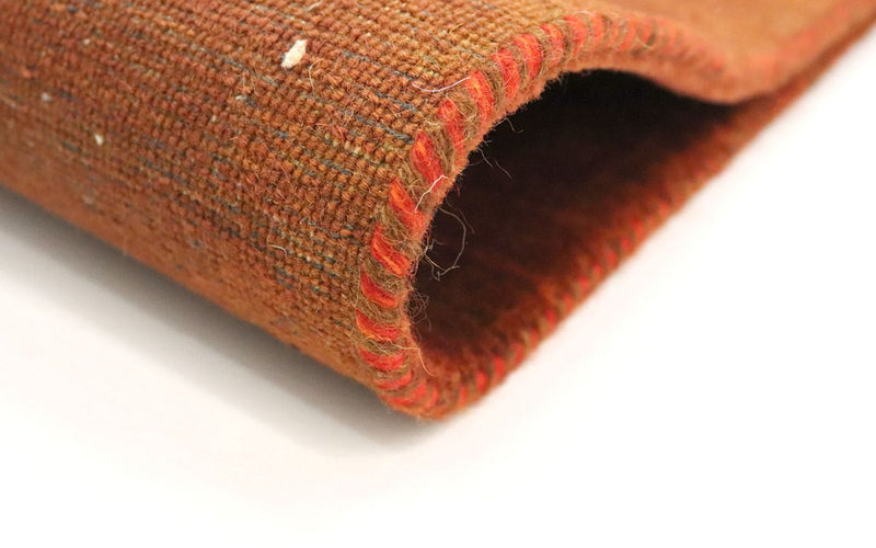 Biegacz Dywan Gabbeh - Loribaft Perski - 280 x 81 cm - brązowy