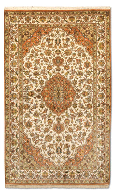 Jedwabny dywan - Kashmir Silk - 160 x 95 cm - beżowy