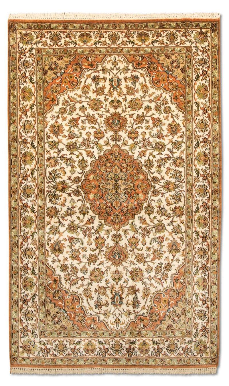 Jedwabny dywan - Kashmir Silk - 160 x 95 cm - beżowy