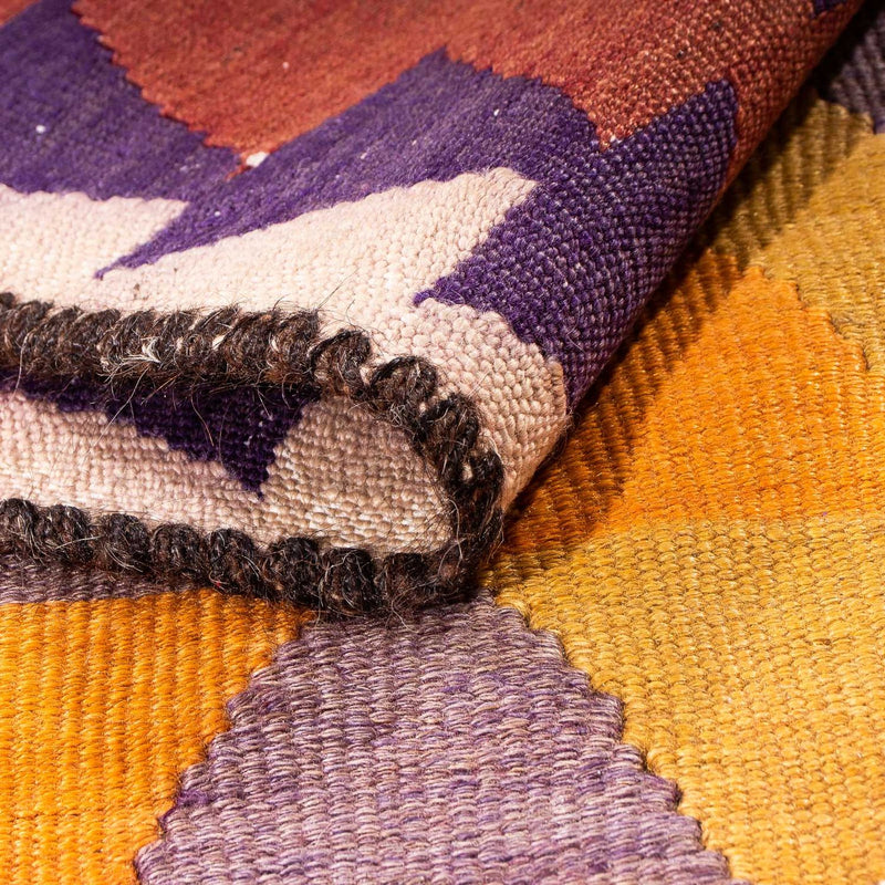 Biegacz Dywan Kelim - Stary - 310 x 150 cm - wielokolorowy