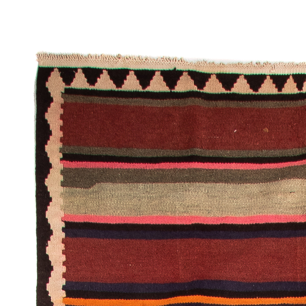 Biegacz Dywan Kelim - Stary - 360 x 140 cm - wielokolorowy