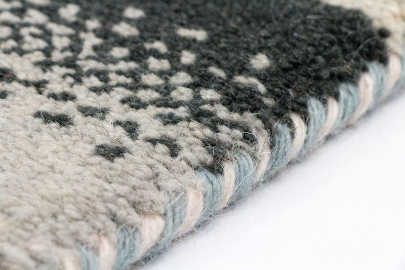 Dywan Gabbeh - Indus - 141 x 72 cm - srebrny