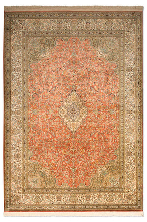 Jedwabny dywan - Kashmir Silk - 244 x 168 cm - pomarańczowy