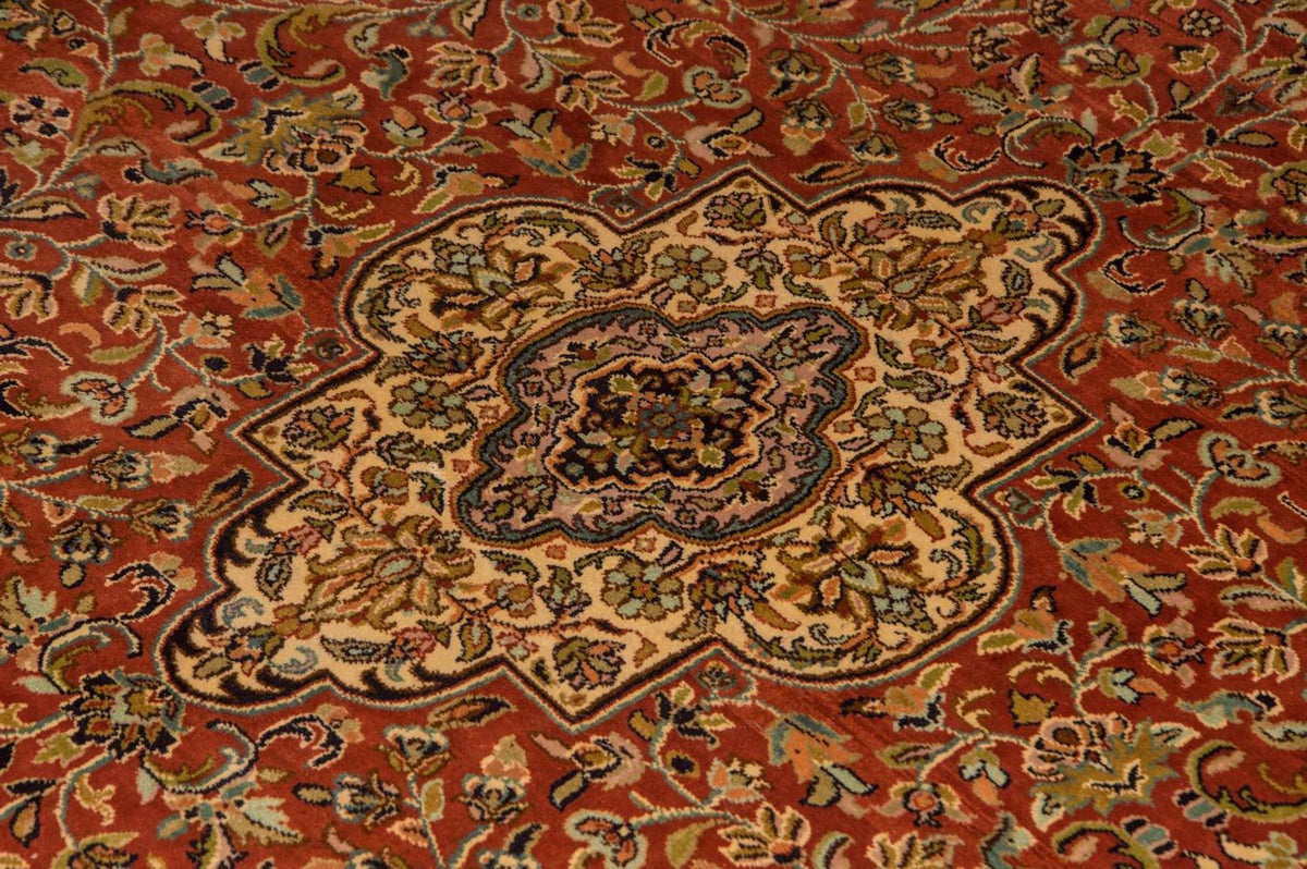 Jedwabny dywan - Kashmir Silk - 244 x 168 cm - pomarańczowy