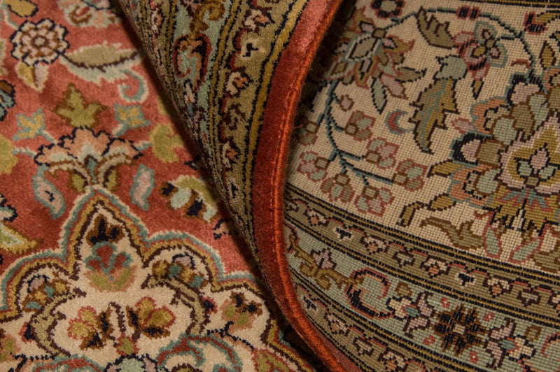 Jedwabny dywan - Kashmir Silk - 244 x 168 cm - pomarańczowy