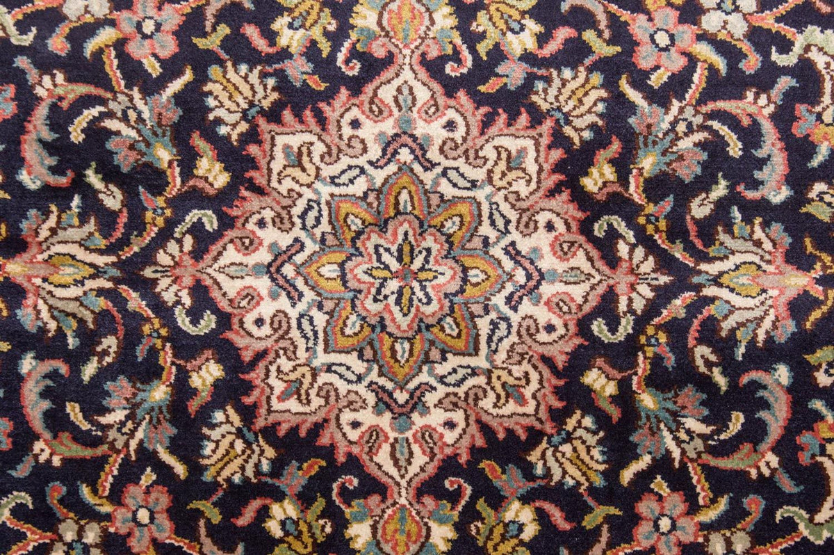 Jedwabny dywan - Kashmir Silk - 150 x 93 cm - ciemnoniebieski