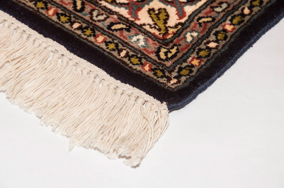 Jedwabny dywan - Kashmir Silk - 150 x 93 cm - ciemnoniebieski