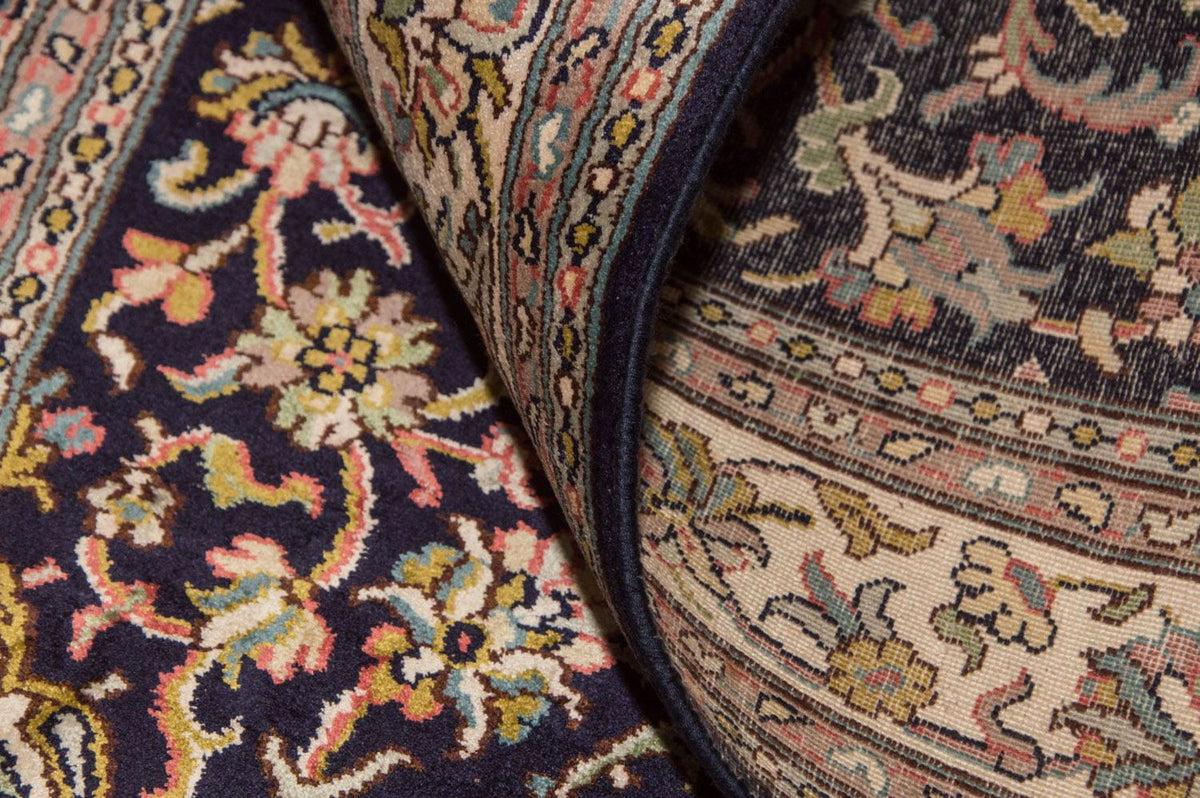 Jedwabny dywan - Kashmir Silk - 150 x 93 cm - ciemnoniebieski