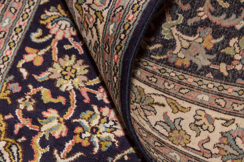 Jedwabny dywan - Kashmir Silk - 150 x 93 cm - ciemnoniebieski