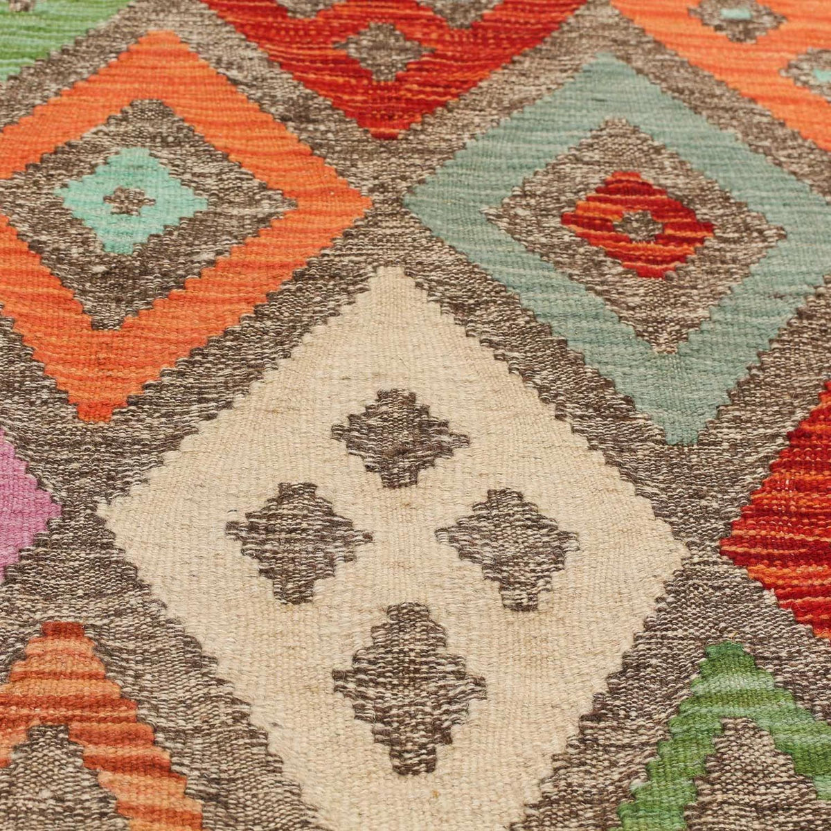 Dywan Kelim - Splash - 194 x 151 cm - wielokolorowy