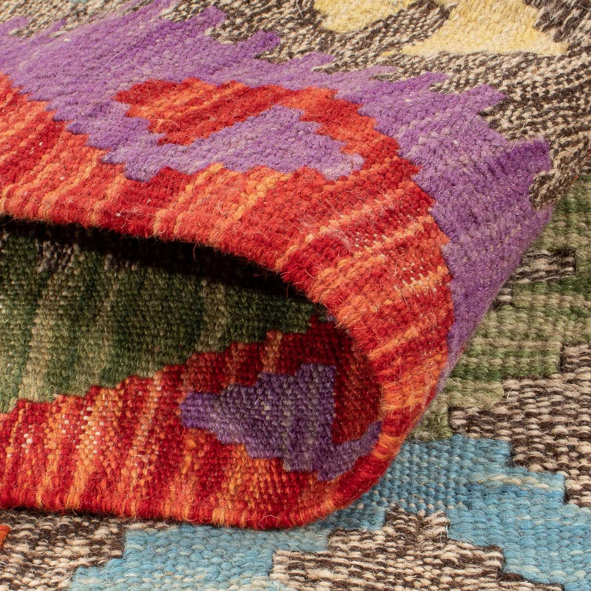 Dywan Kelim - Splash - 206 x 155 cm - wielokolorowy