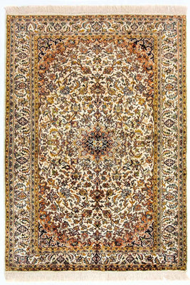 Jedwabny dywan - Kashmir Silk - 149 x 89 cm - beżowy