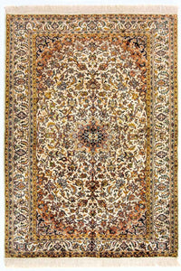 Jedwabny dywan - Kashmir Silk - 149 x 89 cm - beżowy