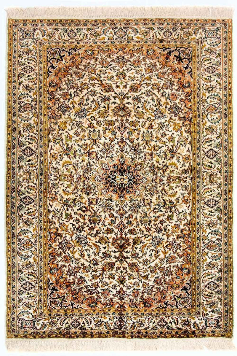 Jedwabny dywan - Kashmir Silk - 149 x 89 cm - beżowy