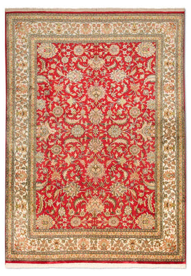Jedwabny dywan - Kashmir Silk - 214 x 150 cm - czerwony
