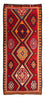 Biegacz Dywan Kelim - Stary - 350 x 135 cm - wielokolorowy