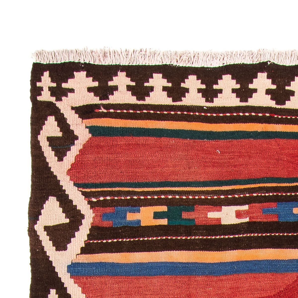 Biegacz Dywan Kelim - Stary - 315 x 150 cm - wielokolorowy