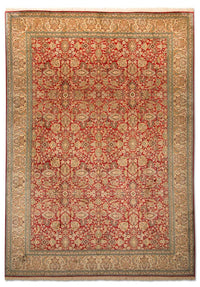 Jedwabny dywan - Kashmir Silk - 311 x 211 cm - czerwony
