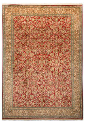 Jedwabny dywan - Kashmir Silk - 311 x 211 cm - czerwony