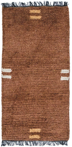 Dywan z Nepalu - 140 x 70 cm - brązowy