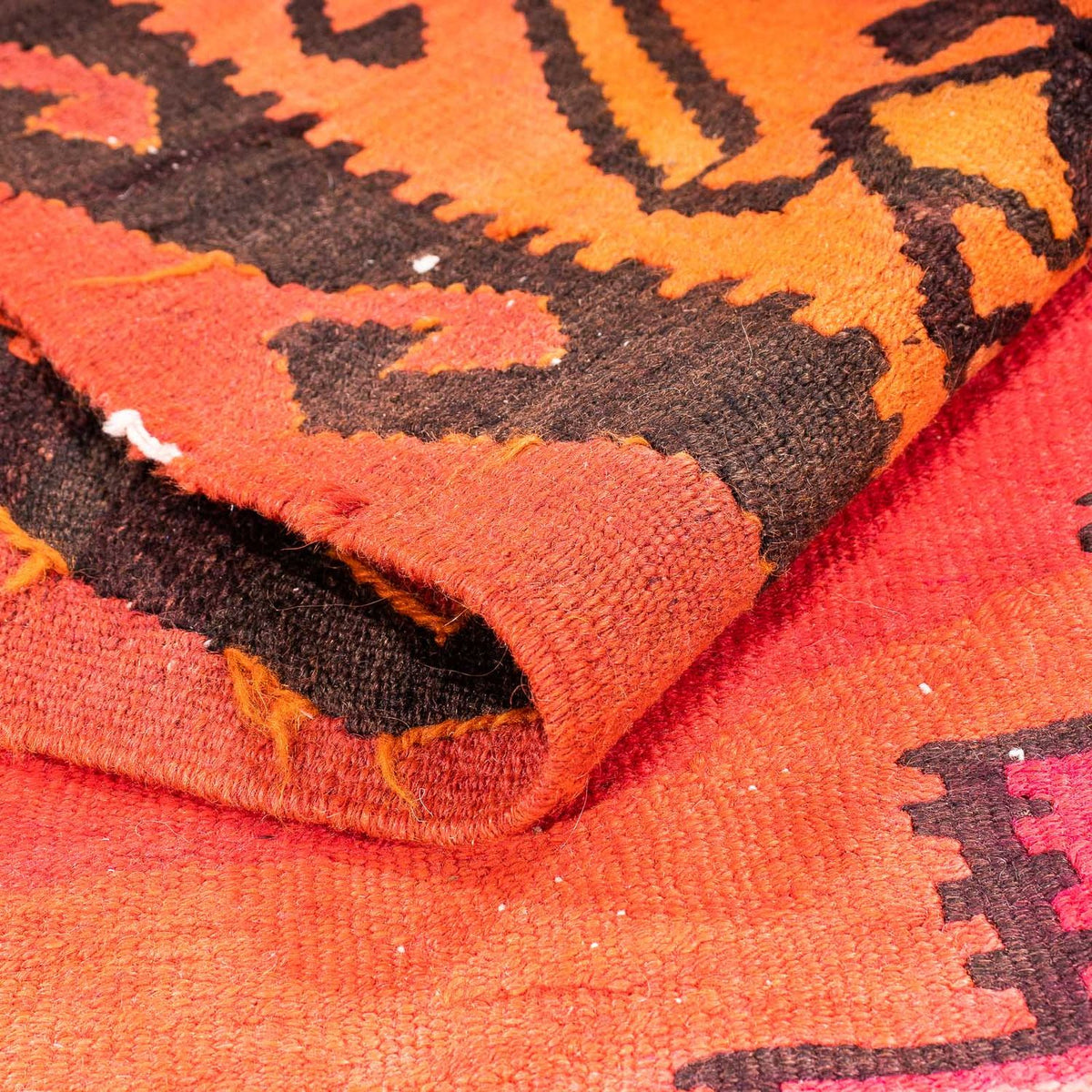 Biegacz Dywan Kelim - Stary - 380 x 180 cm - wielokolorowy