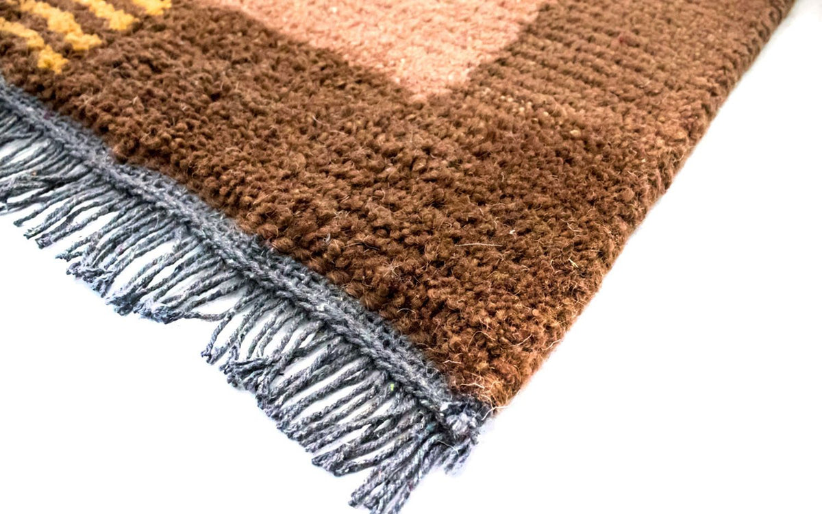 Dywan z Nepalu - 140 x 70 cm - brązowy