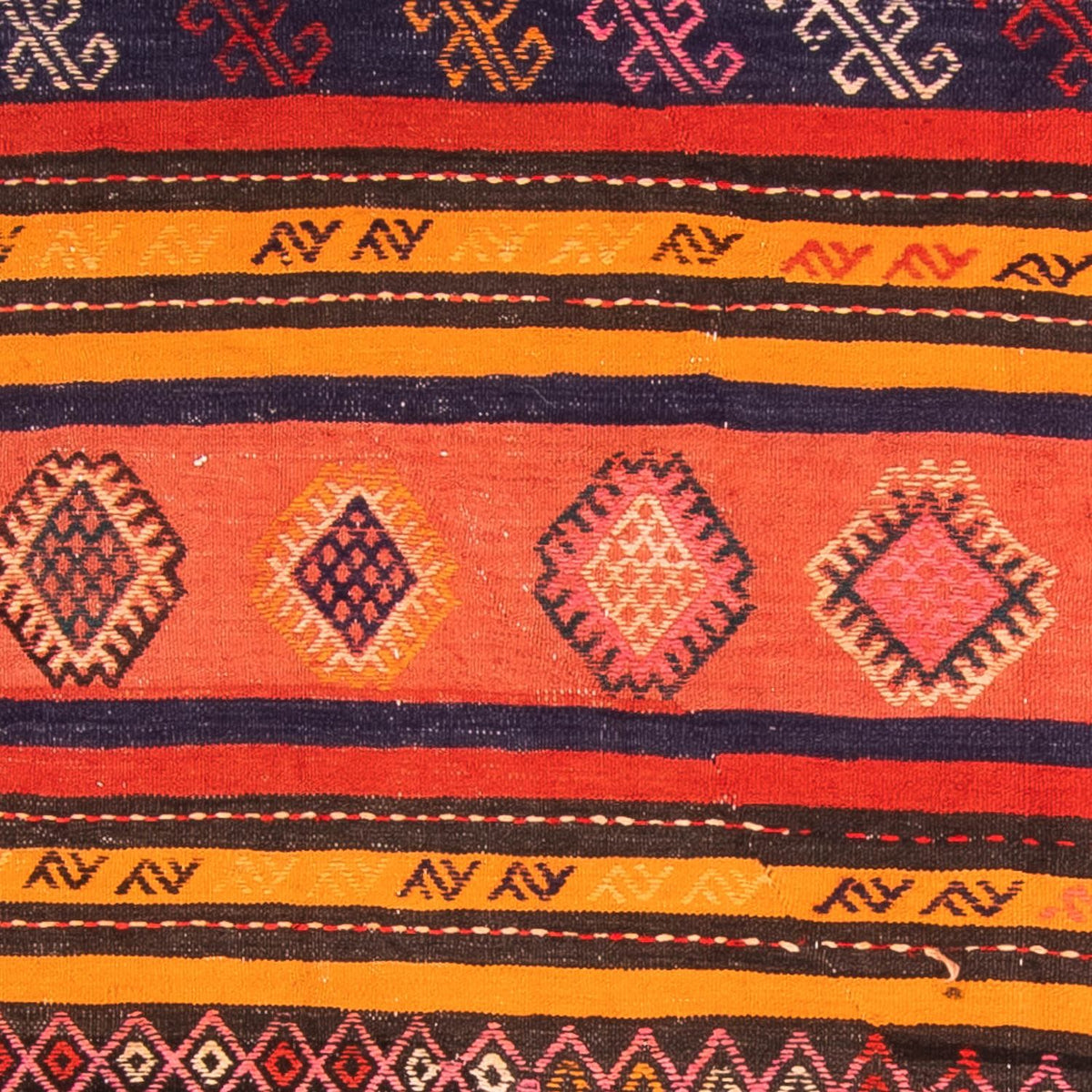 Dywan Kelim - Stary - 220 x 150 cm - wielokolorowy