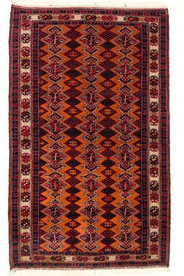 Biegacz Dywan beludżycki - 174 x 100 cm - żółty musztardowy